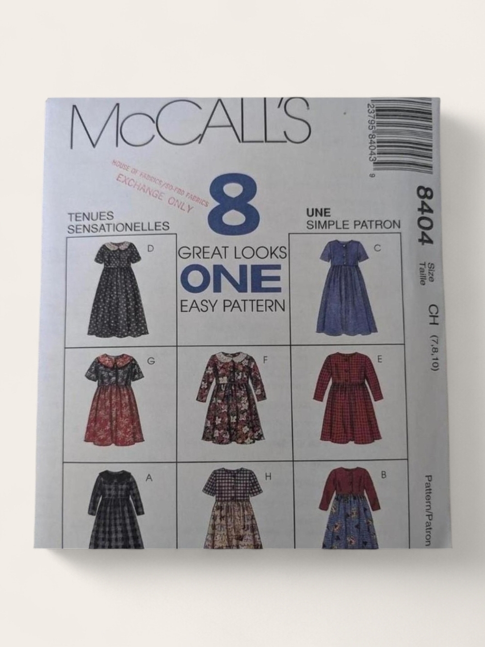 McCall's Sewing Pattern